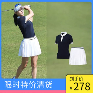 仙气夏轻薄高尔夫裙子韩国golf女裙裤防走光速干球服短裙百褶