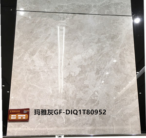 冠珠陶瓷砖 客厅卧室餐厅地砖 全抛釉 玛雅灰gf-diq1t80952 新款