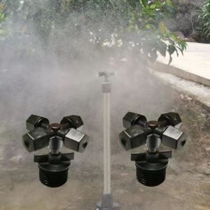 4分塑料十字雾化喷头 水雾除尘降温工地防尘喷淋头围挡降尘喷雾头