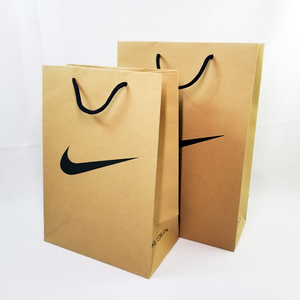 耐克牛皮纸包装袋子nike春夏季简约黑标购物纸袋运动服装手提袋子