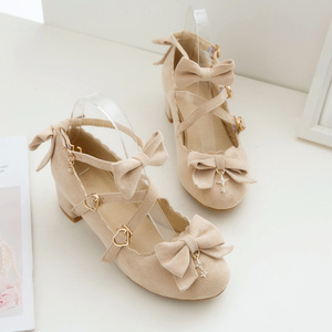 苏打妞原创正品星星相惜洛丽塔交叉带蝴蝶结汉服高跟鞋lo鞋女单鞋