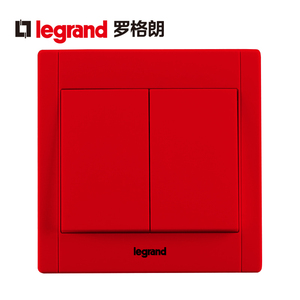 tcl罗格朗开关插座面板红色开关双开单控不间断电源银行警示按钮