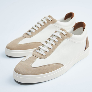 walk zara春秋新款男鞋拼接复古低帮潮流男板鞋运动鞋12227521022