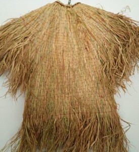 成人稻草蓑衣披肩斗笠帽古风道具草鞋稻草衣服可穿农家乐装饰包邮