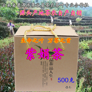 紫娟茶生茶散茶云南普洱原产地茶农自产自销正宗紫鹃茶500克