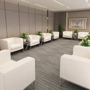 瑟弗顿旗舰店天猫办公沙发简约现代会客洽淡4s店商务接待室真皮办公