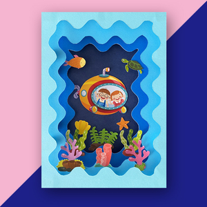 海洋立体卡