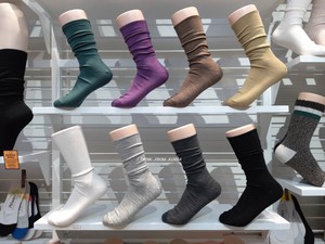 Aileen韩国东大门正品代购2022新款四季纯色美利奴羊毛堆堆中筒袜