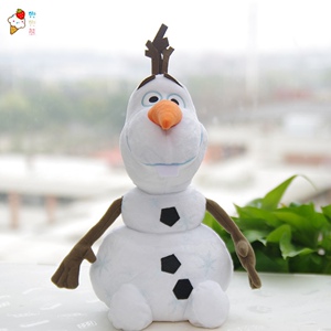 外贸正版冰雪奇缘雪宝周边动漫玩偶公仔雪花毛绒玩具pp棉摆件玩具