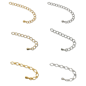 延长链手链吊坠链日本贵和KIWA手工DIY配件项链配件铜镀金色尾链