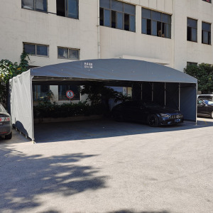 户外雨蓬汽车蓬停车蓬折叠车棚停车棚家用推拉遮阳棚简易遮阳车位