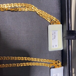 周大福黄金足金z字项链专柜