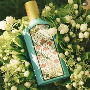 现货新品gucci古驰绮梦flora女士香水柑橘茉莉花香绿瓶50ml/100ml