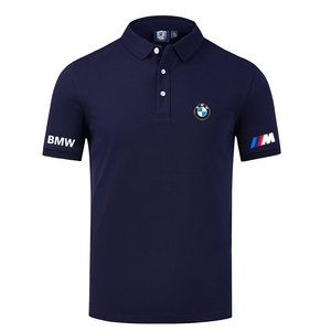 夏装宝马t恤4s店员工工作服上衣短袖男女衣服polo衫定制印刷logo
