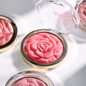 美国milani浮雕玫瑰花瓣腮红 裸妆胭脂粉提亮肤色初学者修容一体