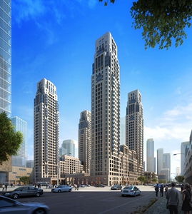 新万科建筑模型罗伯特·斯特恩sketchup模型 翡翠滨江二期