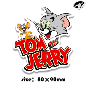 卡通猫和老鼠贴纸防水不留胶行李箱滑板电脑平板乐器水杯ipad贴纸