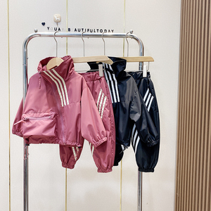秋冬款男女童个性休闲两件套套装2023韩版洋气儿童宽松运动装套装