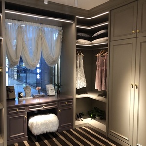图森(家装主材)整体木作衣帽间衣柜香槟金衣帽间衣柜