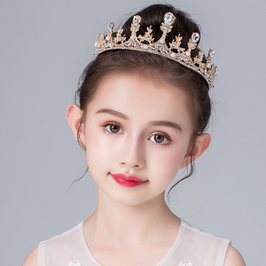 女童高档皇冠儿童水钻头饰中大童节目演出发饰小女孩生日摄影配饰