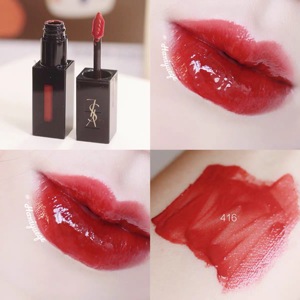 ysl圣罗兰黑管唇釉610/440/420/416水光镜面618冰乌龙口红