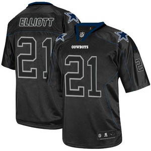 NFL达拉斯牛仔21黑色影子欧美运动嘻哈橄榄球衣外贸原单宽松球衣