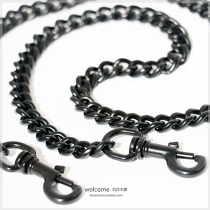 哑光黑 9毫米粗 金属铁链子包包链子 链条 包带 包配件