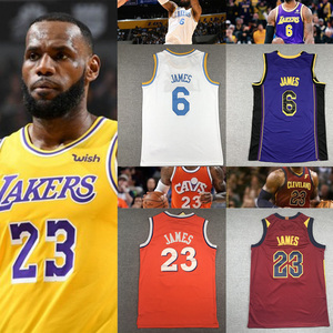 湖人骑士队23号詹姆斯球衣6号城市奖励纪念版大灌篮刺绣球服球裤_阿里
