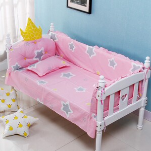 定做儿童婴儿床床围纯棉床上用品套件夏季全棉防撞挡布床围可拆洗