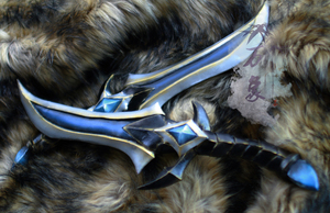 【万象】王者荣耀农药荆轲阿轲致命风华真人cosplay道具武器双刀