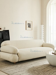 北欧设计师布艺沙发意式客厅钢圈沙发现代小户型直排多人整装沙发