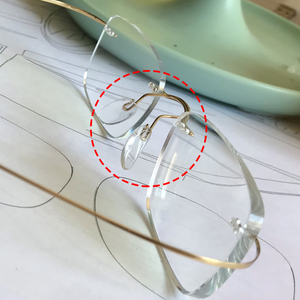 诗写未来眼镜鼻托叶透明软硅胶无框插卡椭圆形托鼻乐垫支架托防滑