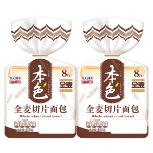 宾堡本色全麦切片面包8片400g