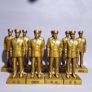 厂家直销纯铜十大元帅站像黄铜工艺品十大将军居家客厅人物摆件