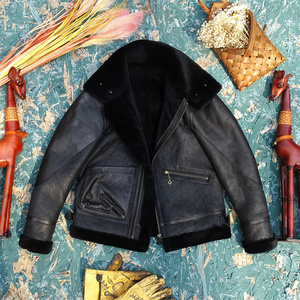 美产conmar铜拉链托斯卡纳柔滑原生羊皮毛一体真皮皮衣男保暖御