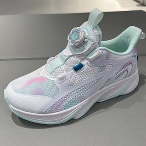 安踏儿童2022春新款女大童虎旋转纽扣跑鞋休闲运动鞋子322215512