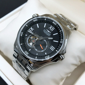 正品古尊手表男表蛟龙号精钢运动潜水表夜光镂空防水机械表6143