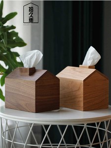 纸巾盒木制简约客厅家用抽纸盒餐厅用餐纸盒创意可爱纸抽盒简约