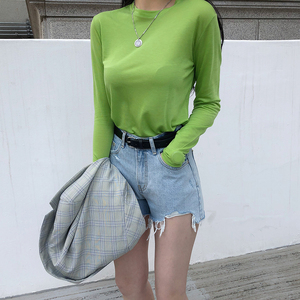 抹茶绿上衣女t恤