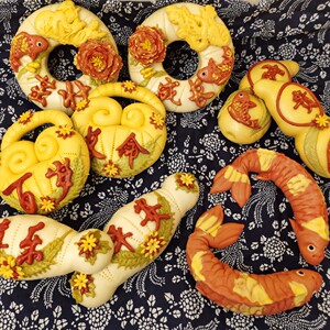 儿童宝宝满月面食周岁百岁锁子抓周手工花样馒头十件套装生日礼物