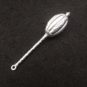 12cm隋唐演义裴元庆八棱梅花亮银锤武器模型摆件摆饰玩具cosplay