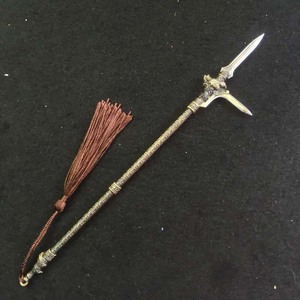 22cm古代兵器秦朝长戈模型合金摆件摆饰cosplay把玩玩具收藏
