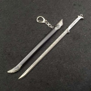 22cm霍比特人精灵王瑟兰迪尔之剑合金钥匙扣挂件挂饰摆件摆饰玩具