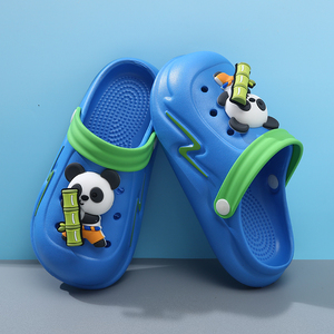 Abckids卡通角色熊猫儿童拖鞋2024夏季新款室内包头耐磨防撞童鞋