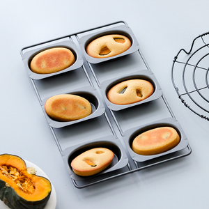 费南雪模 六连铁线费南雪 椭圆形 迷你蛋糕模 烘焙模具