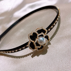 珍珠玫瑰花头箍