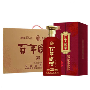 【整箱4瓶价】百年皖酒35柔和窖藏42度500ml安徽皖酒集团百年皖酒