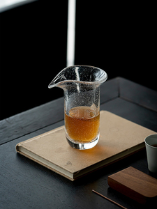 天一閣丨加厚气泡玻璃公道杯高端功夫茶具分茶器撇口防烫透明茶海