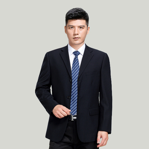 西服男上衣春秋青年正装宽松中年爸爸装外套职业装单件中老年西装