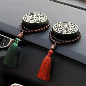 汽车香水摆件坐式高档创意车载香盒熏持久除异味复古固体合金男女